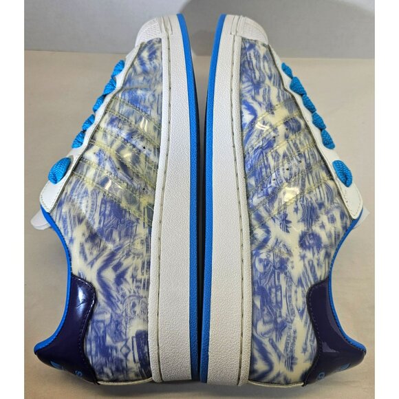 Adidas Men's Tie-Dye Blue/White/Turquoise Uprock 4E Superstar Sneakers Size 8.5 - Picture 14 of 16